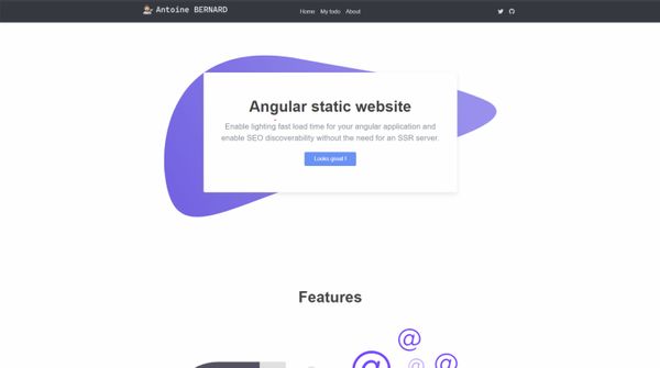 Create a static website with Angular